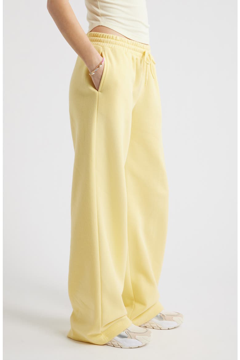 Baggy Wide Leg Sweatpants, Alternate, color, YELLOW BEGONIA