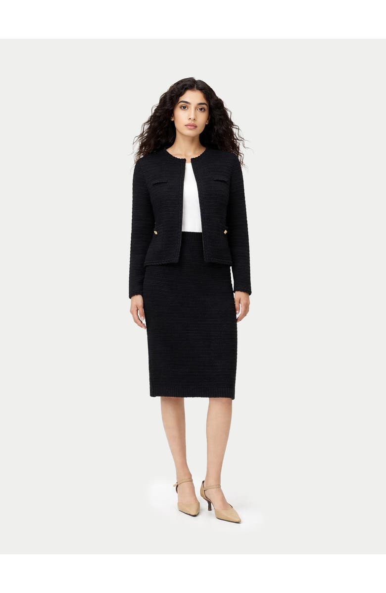 Gobi Cashmere Cashmere Sheath Skirt, Alternate, color, Black