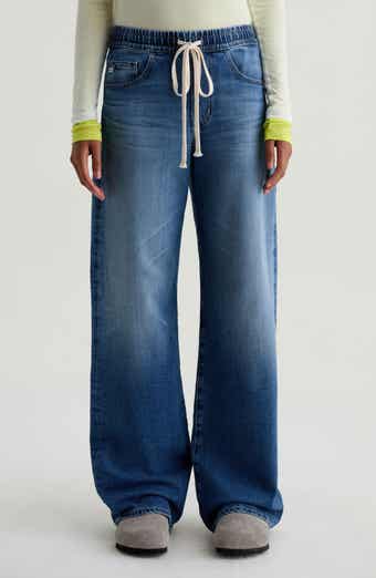 Adria Drawstring Low Rise Wide Leg Jeans