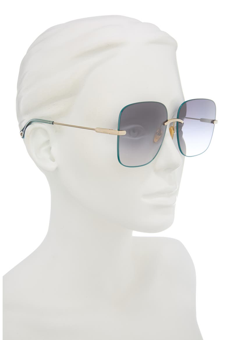 Square Sunglasses, Alternate, color, GOLD GOLD GREY