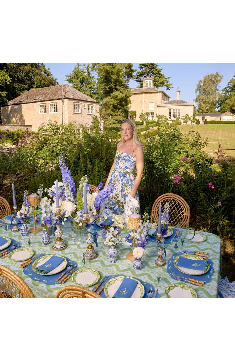Mrs. Alice Lily of the Valley Dinner Plate, Alternate, color, Green