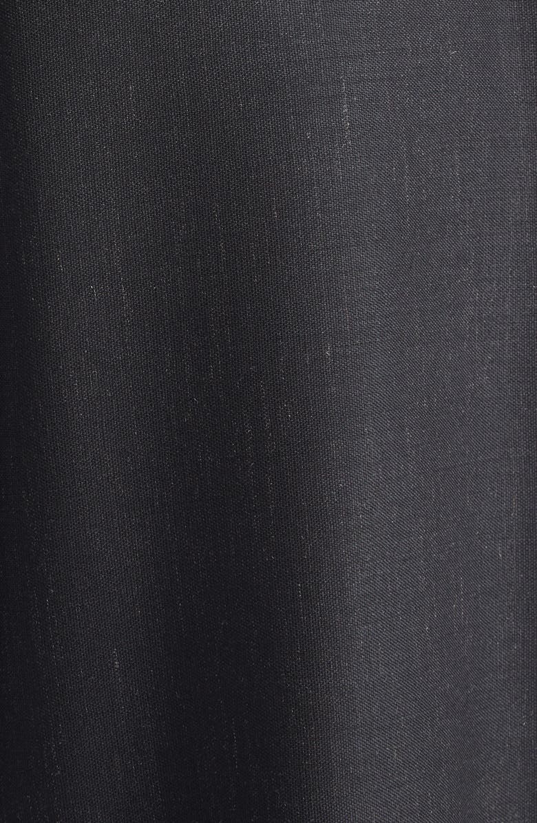 Victoria Beckham Curved Leg Virgin Wool Blend Suiting Pants, Alternate, color, Black