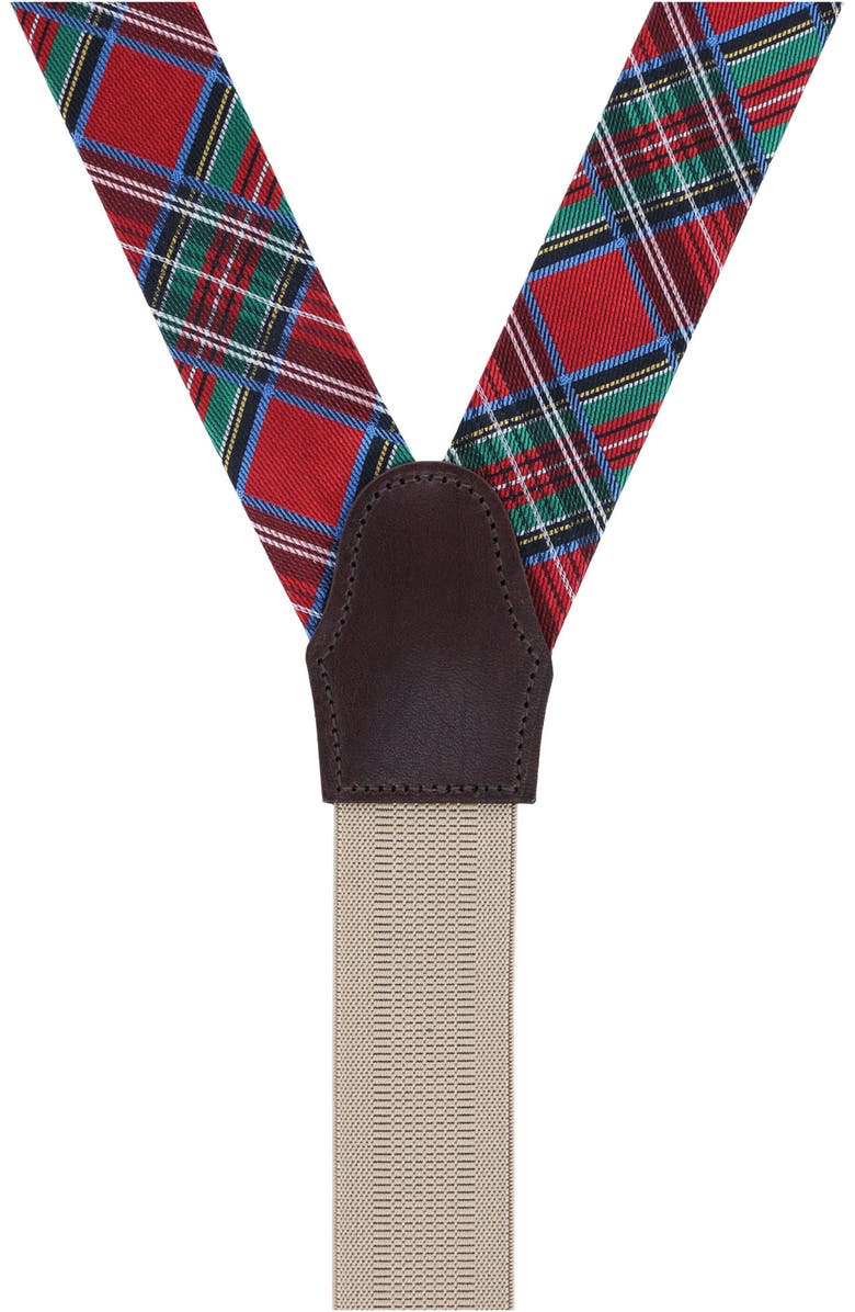 Trafalgar Nicholas Tartan Plaid Silk Suspenders, Alternate, color, Tartan Plaid