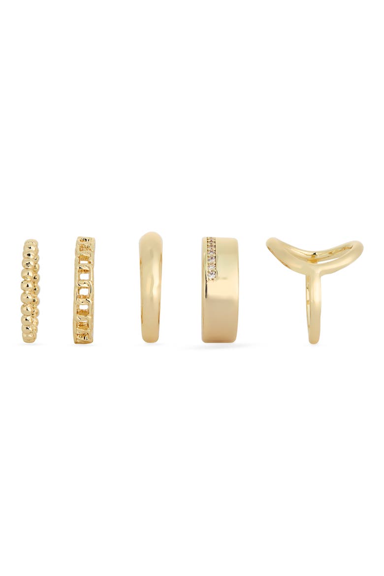 Assorted 5-Pack Ring Set, Alternate, color, CLEAR- GOLD