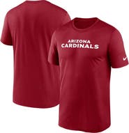Nike Men's Nike Cardinal Arizona Cardinals Primetime Legend Wordmark Performance T-Shirt