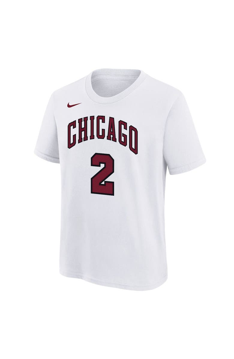 Nike Youth Nike Lonzo Ball White Chicago Bulls 2022/23 City Edition Name & Number T-Shirt, Alternate, color, 