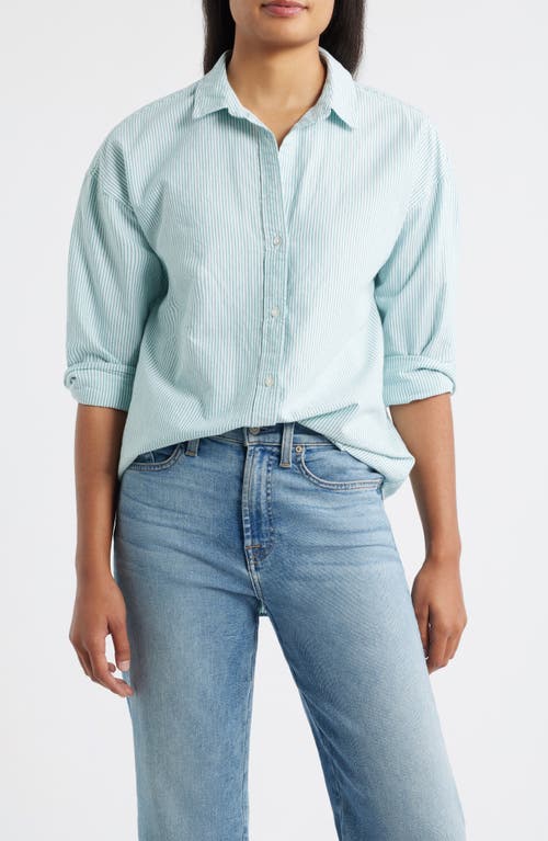 Beachlunchlounge Stripe Oversize Shirt In Gray