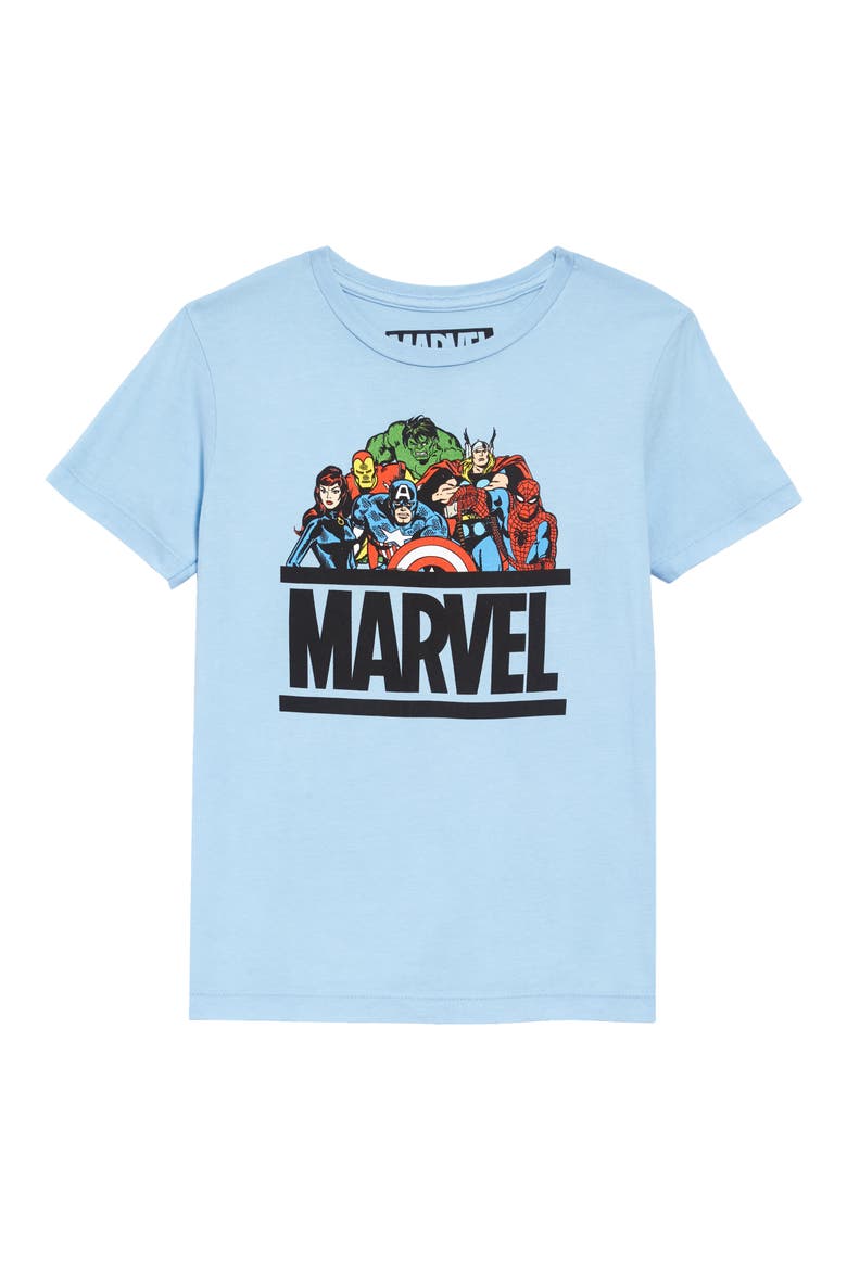 Marvel All Stars Graphic Tee, Main, color, BLUE