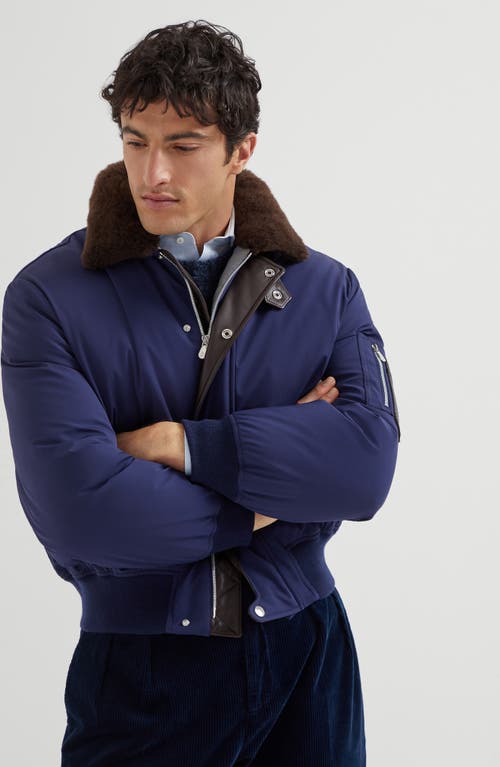 Brunello Cucinelli Tailored Feather Down Jacket With Sheepskin Collar
