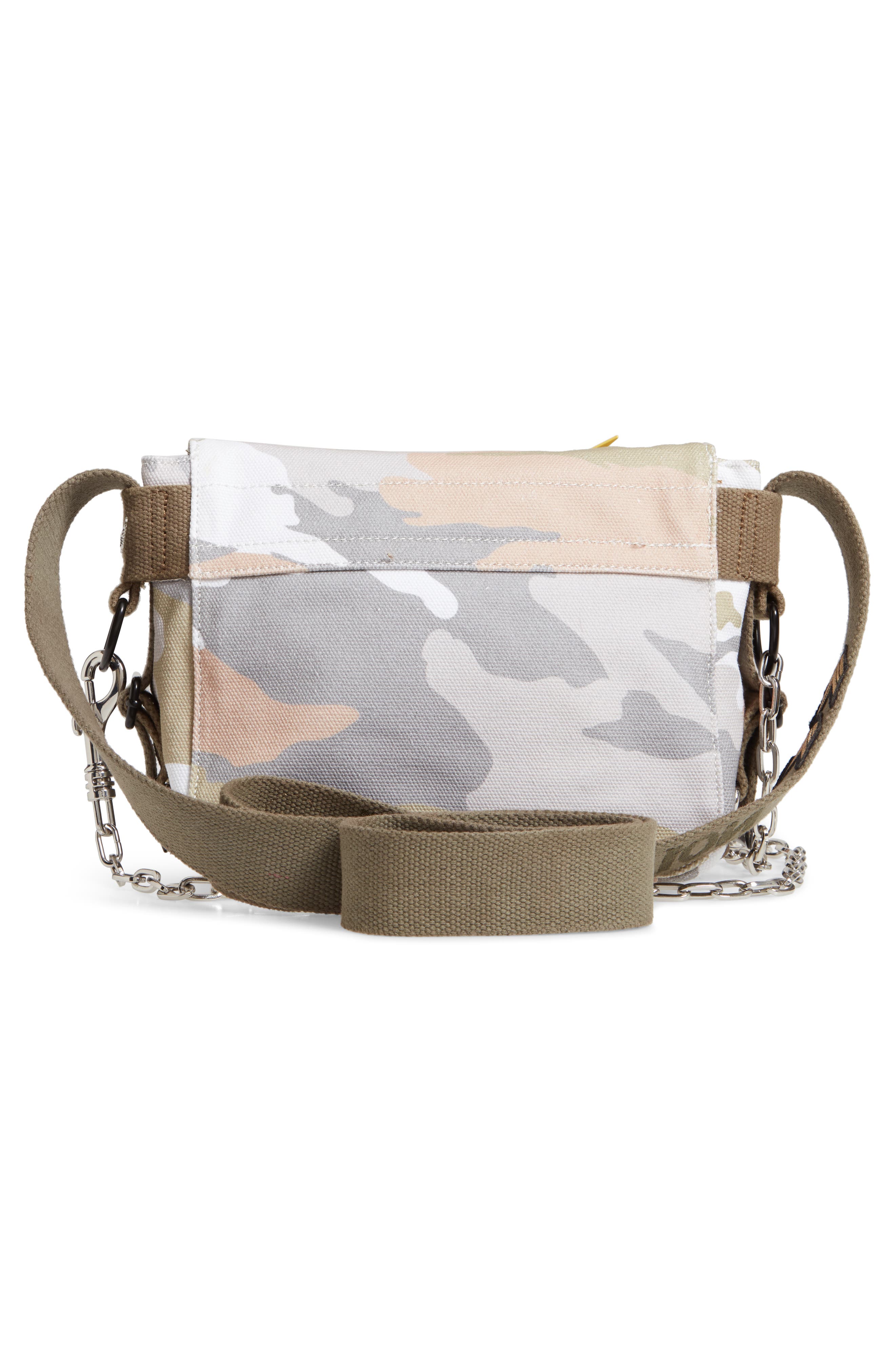 Zadig & Voltaire Ready Made Camo Canvas Messenger Bag, Alternate, color, 