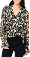 GIBSONLOOK Floral Print Surplice Top