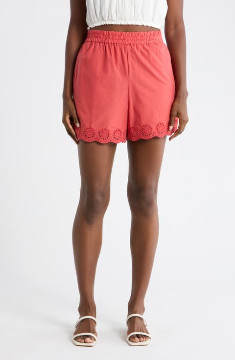 Embroidered Cotton Shorts