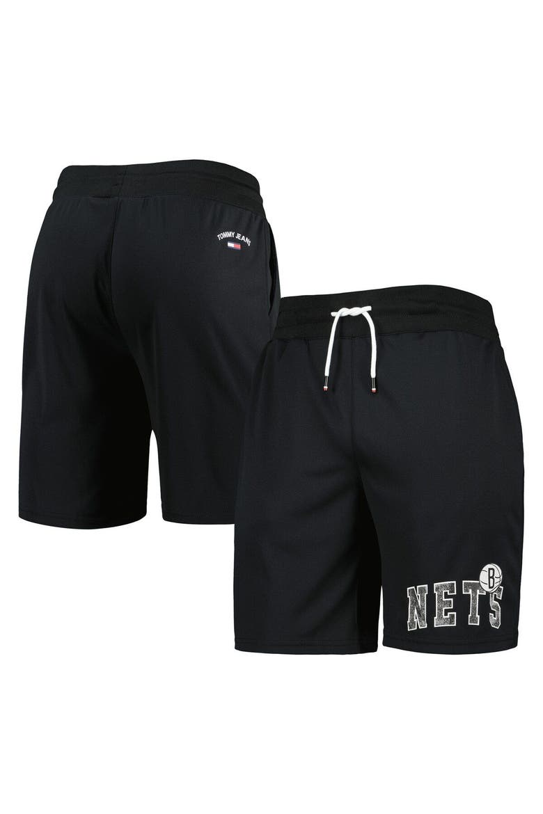 Men's Tommy Jeans Black Brooklyn Nets Mike Mesh Basketball Shorts, Main, color, Black