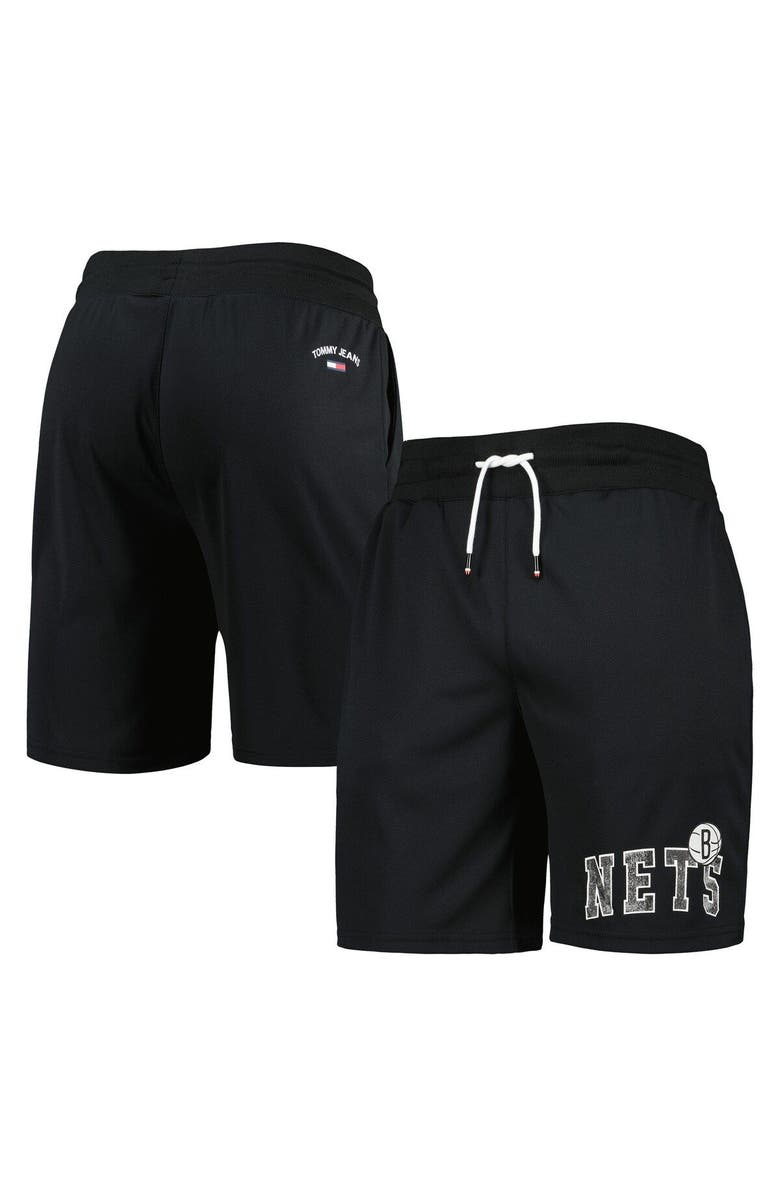 TOMMY JEANS Men's Tommy Jeans Black Brooklyn Nets Mike Mesh Basketball Shorts, Main, color, Black