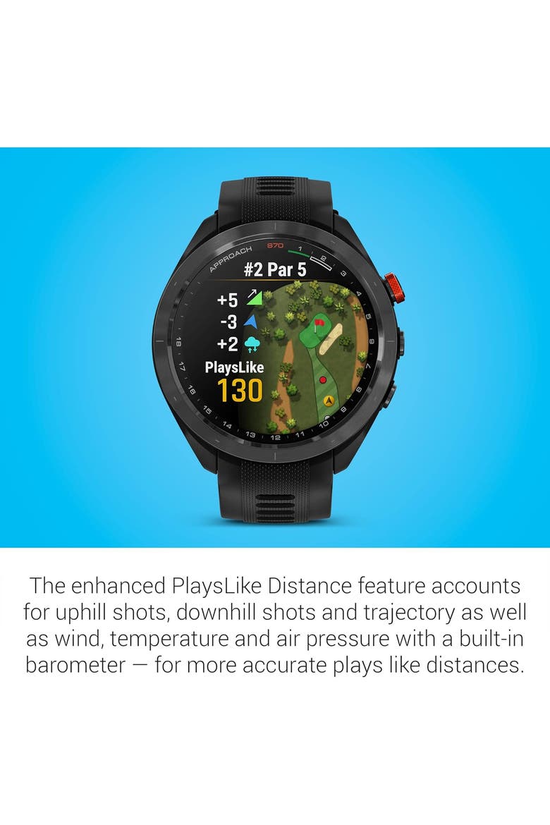 Approach S70, Golf GPS Smartwatch, Alternate, color, Black