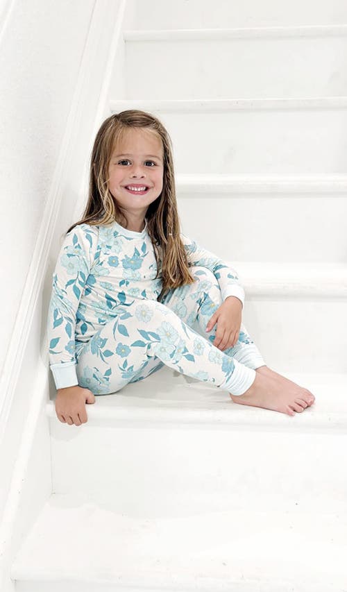 Everly Grey Emerson Fitted Long Sleeve 2-piece Pajamas In Blue