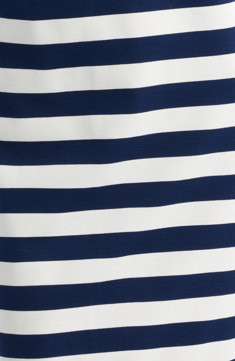Eliza J Stripe Knit Shift Dress, Alternate, color, Navy Ivory
