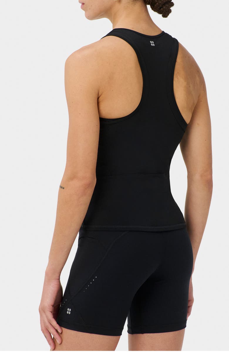 Sweaty Betty Runner's High Racerback Tank, Alternate, color, Black