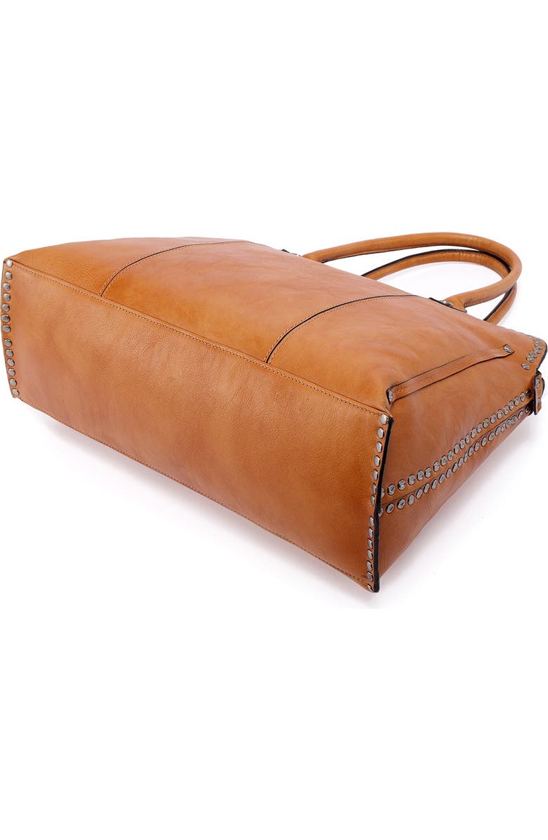 OLD TREND Soul Stud Leather Satchel Bag, Alternate, color, Chestnut