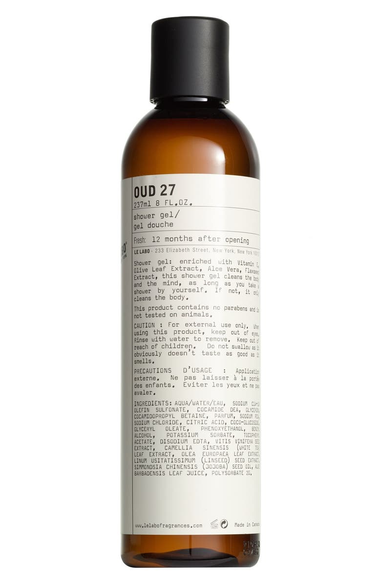 Le Labo Oud 27 Shower Gel, Main, color, 