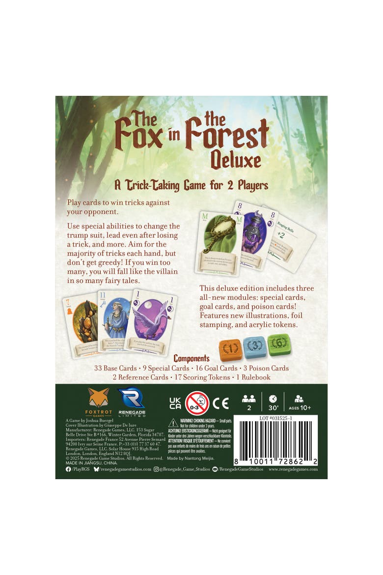 The Fox in the Forest Deluxe Edition, Trick Taking Card Game, Alternate, color, Multicolored