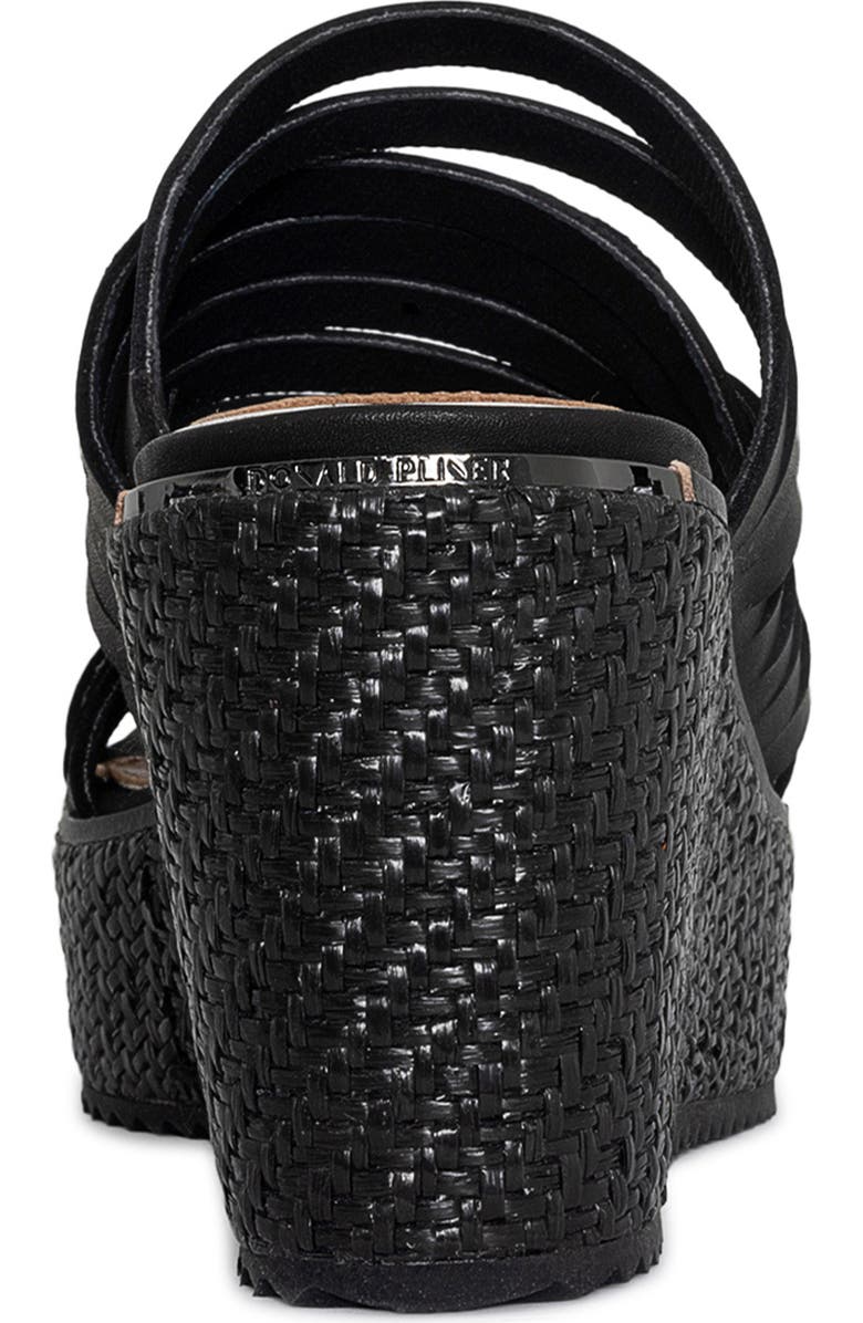 Donald Pliner Platform Wedge Sandal, Alternate, color, Black
