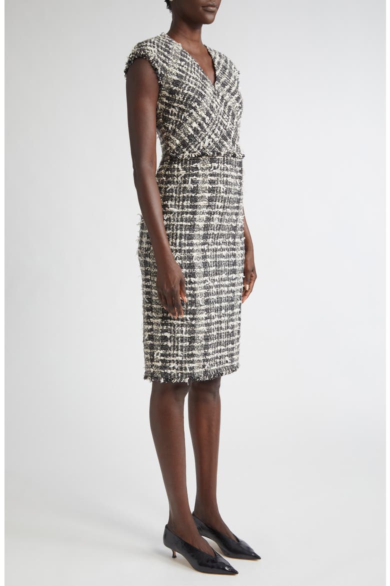 Eyelash Tweed Sheath Dress, Alternate, color, MEDIUM GREY MELANGE MULTI