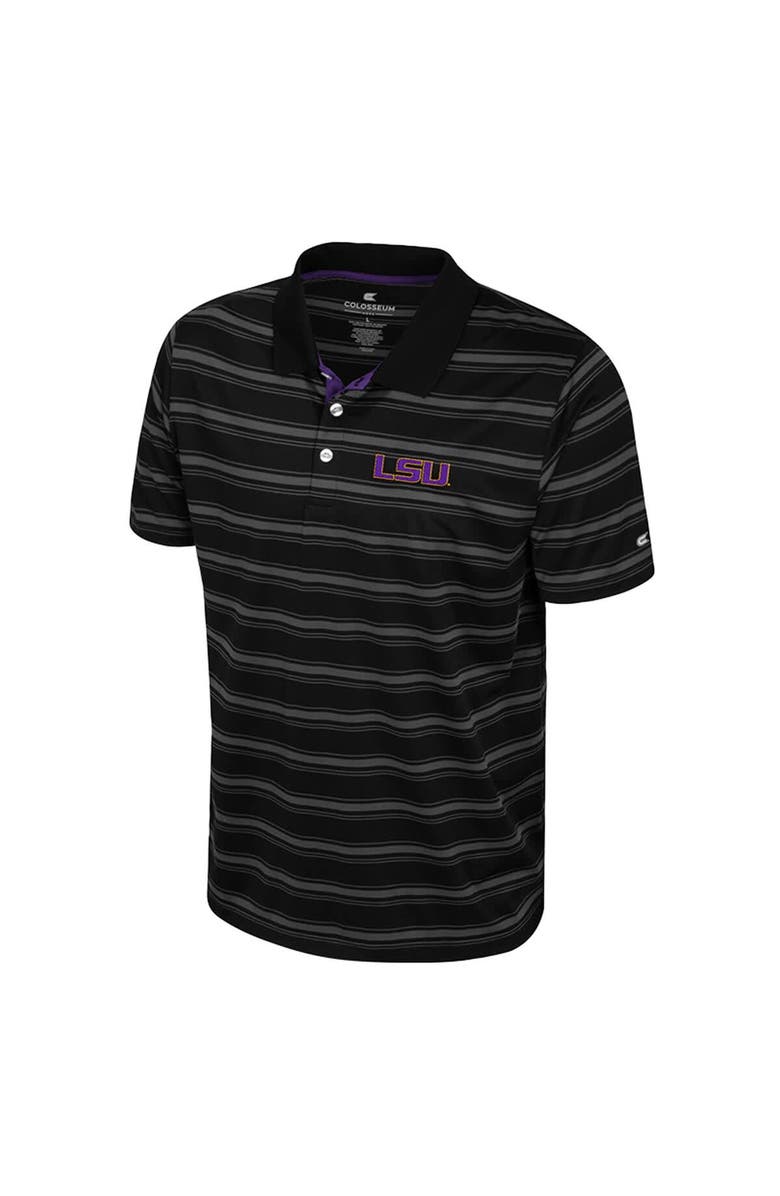 COLOSSEUM Men's Colosseum  Black LSU Tigers Milk Steak Polo, Alternate, color, Black