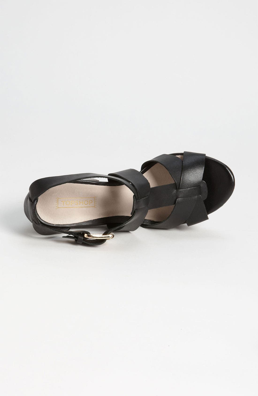 Topshop 'Right-Wood' Sandal, Alternate, color, 