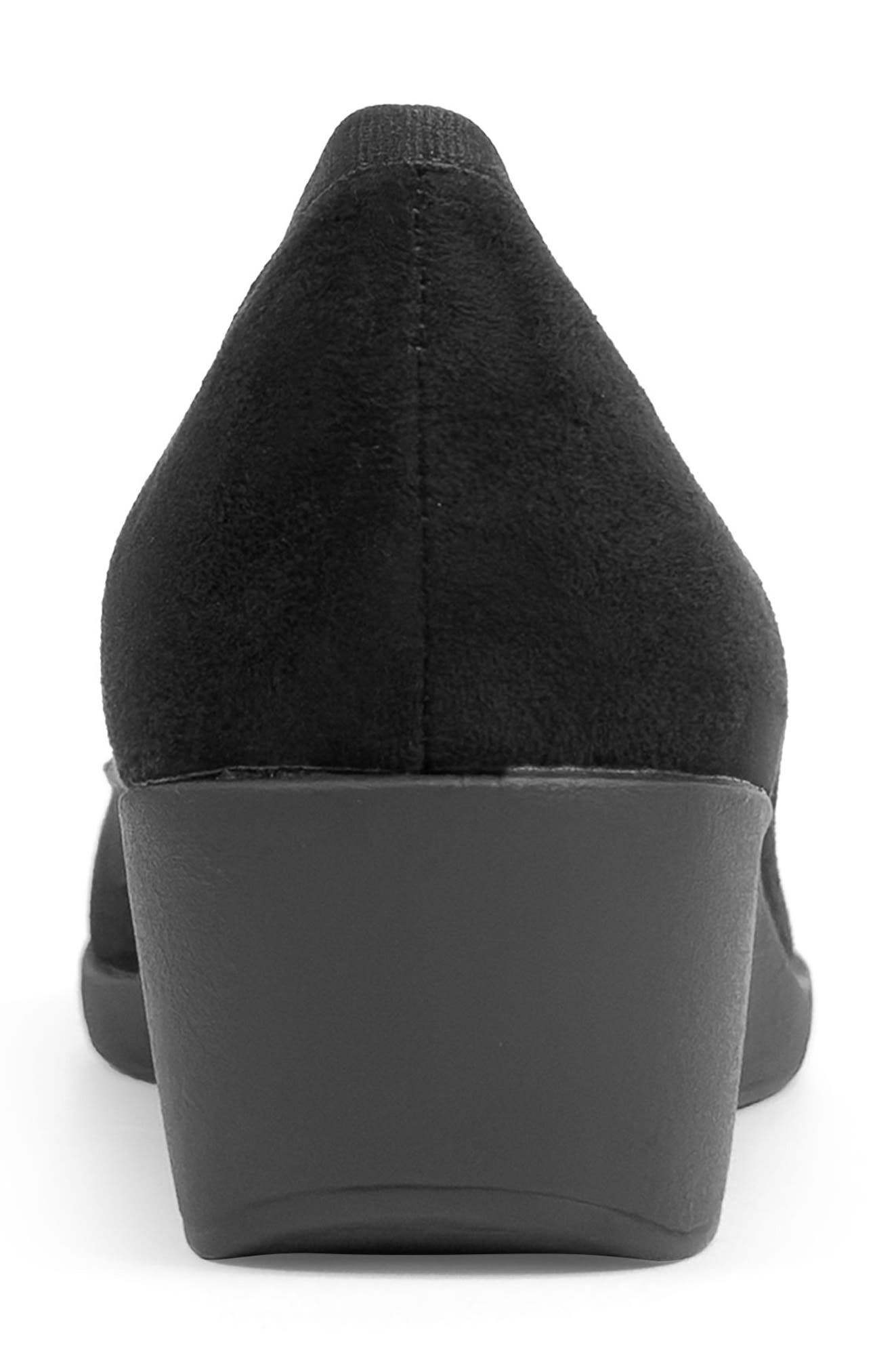 Aerosoles Tema Ballet Wedge Pump, Alternate, color, Black Faux Suede