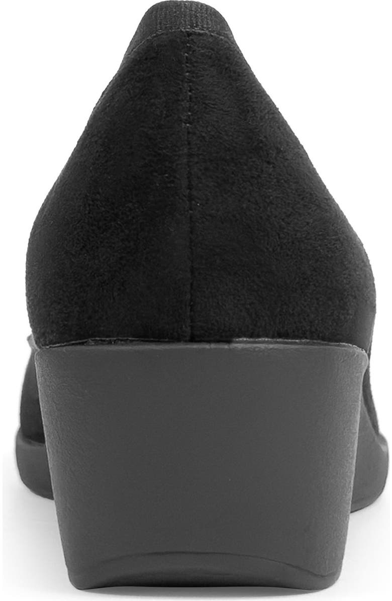 Aerosoles Tema Ballet Wedge Pump, Alternate, color, Black Faux Suede