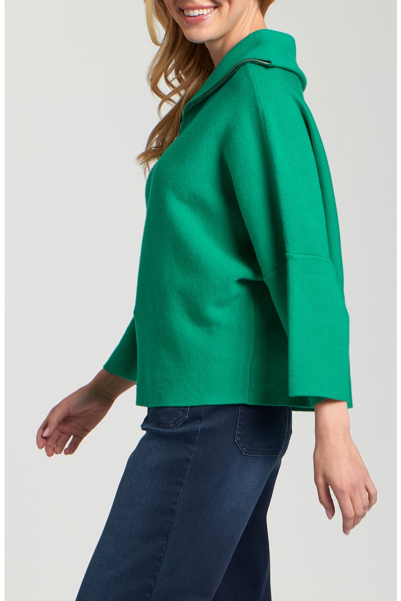 Half-Zip Pullover, Alternate, color, EMERALD