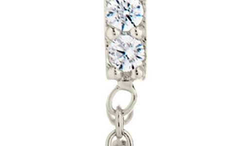 Sterling Forever Chelsea Cubic Zirconia Chain Drop Front/back Earrings In Silver
