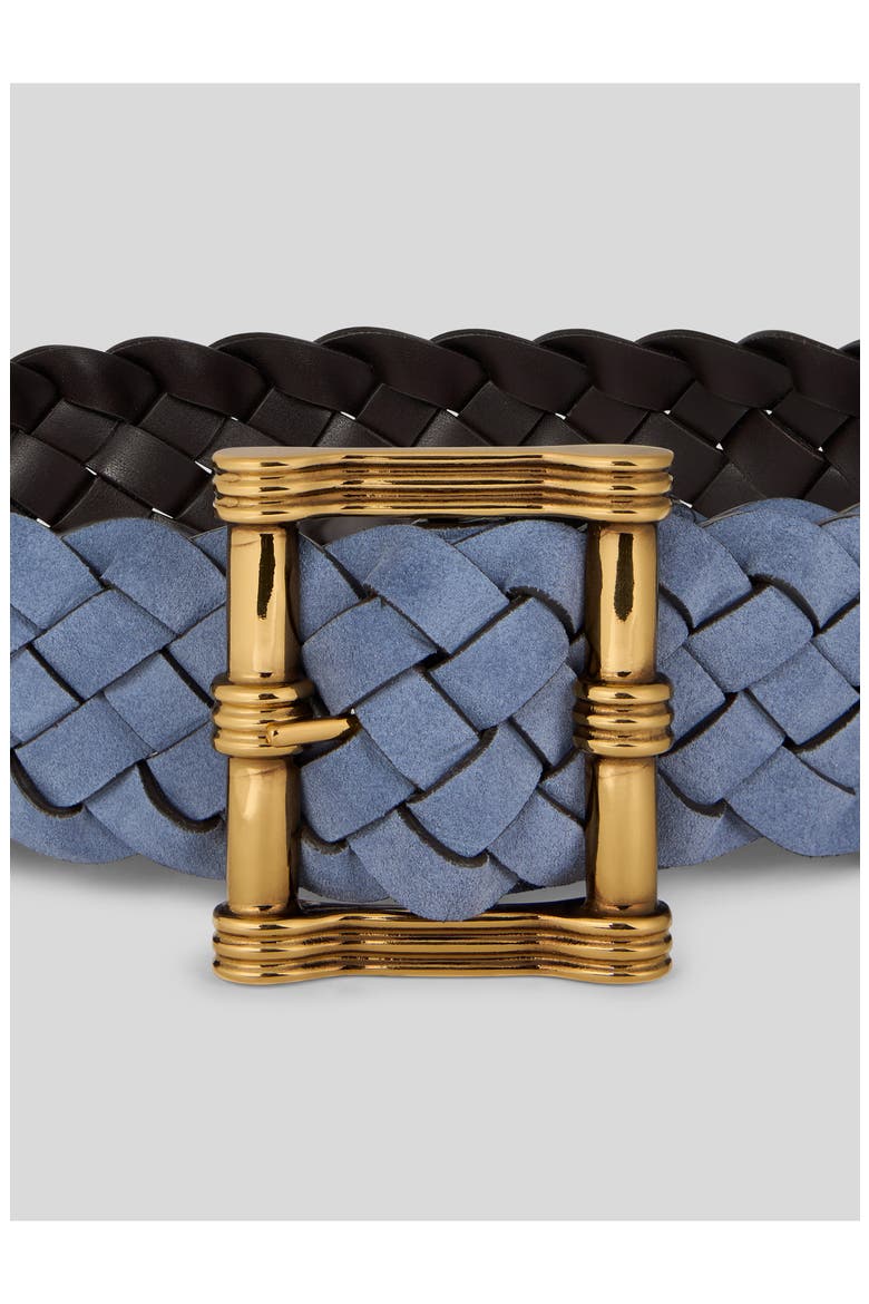 Woven Reversible Suede Belt, Alternate, color, AVIO