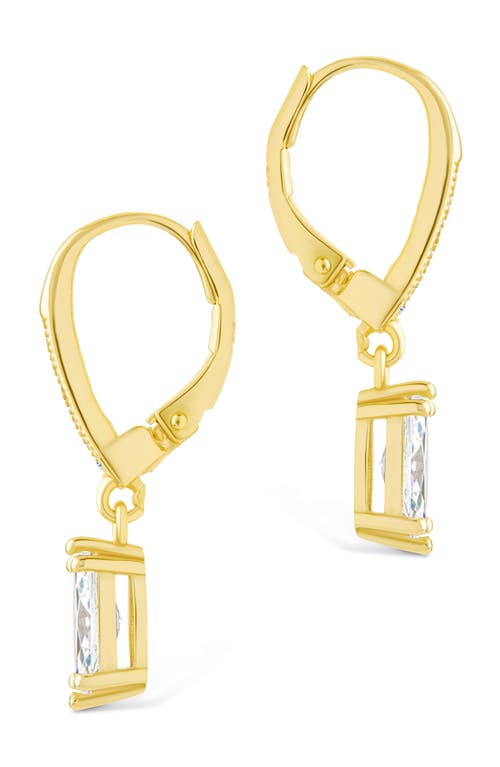 Sterling Forever Allegra Cubic Zirconia Drop Earrings In Gold