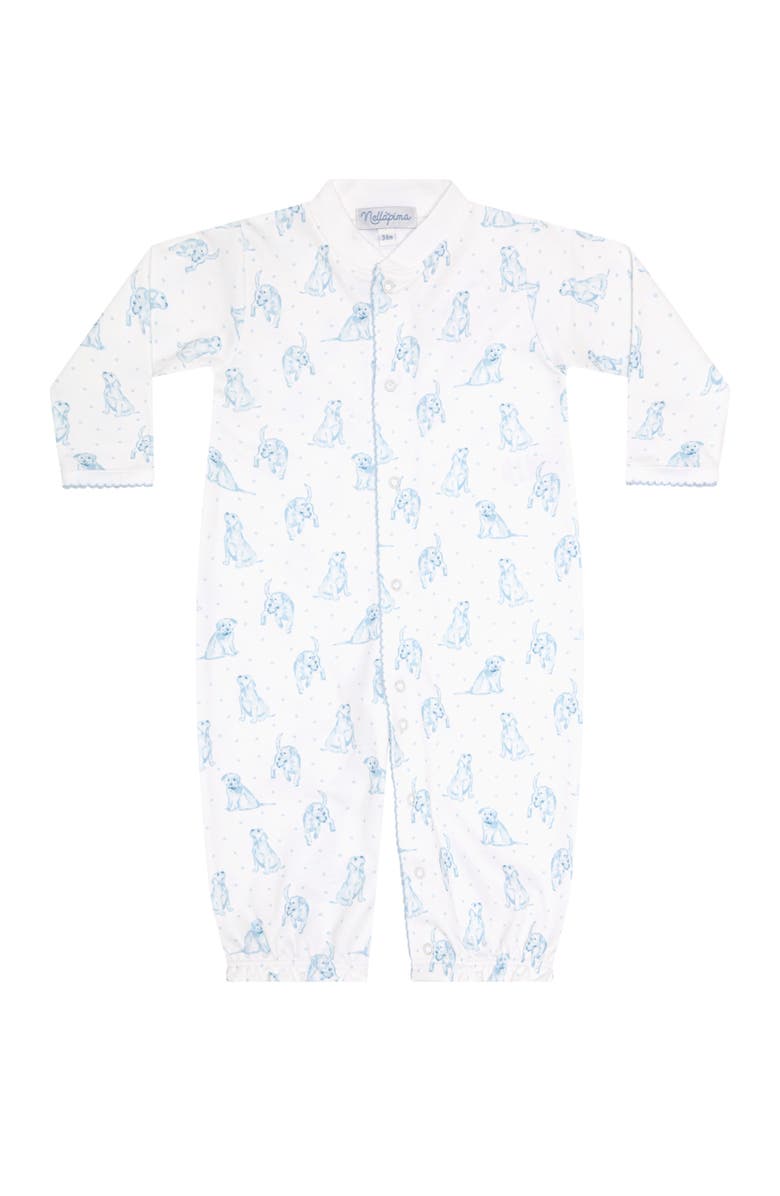 Nellapima Blue Puppy Love Print Converter Gown - Baby, Alternate, color, Blue