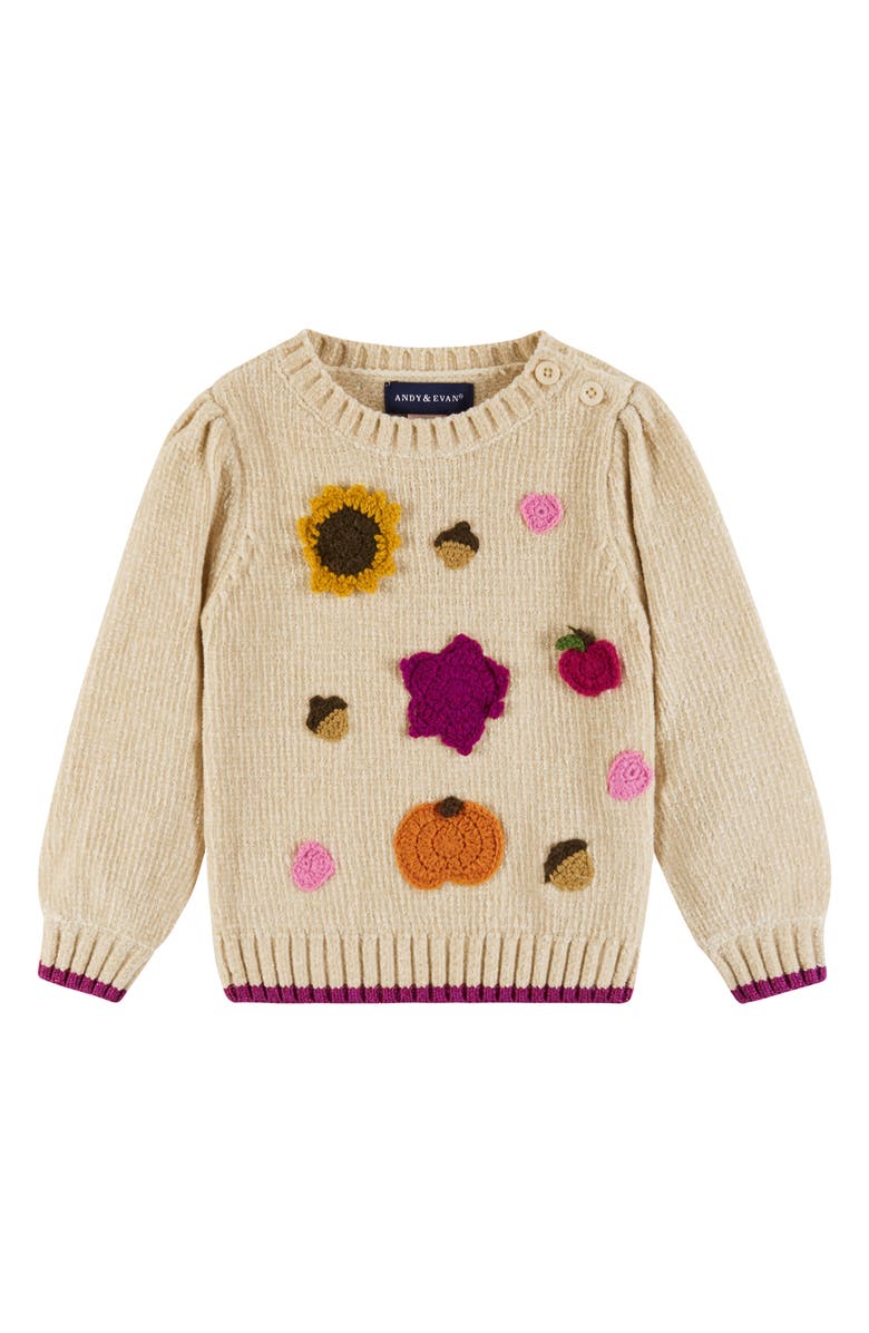 Andy & Evan Chenille Sweater & Rib Pants Set, Alternate, color, 