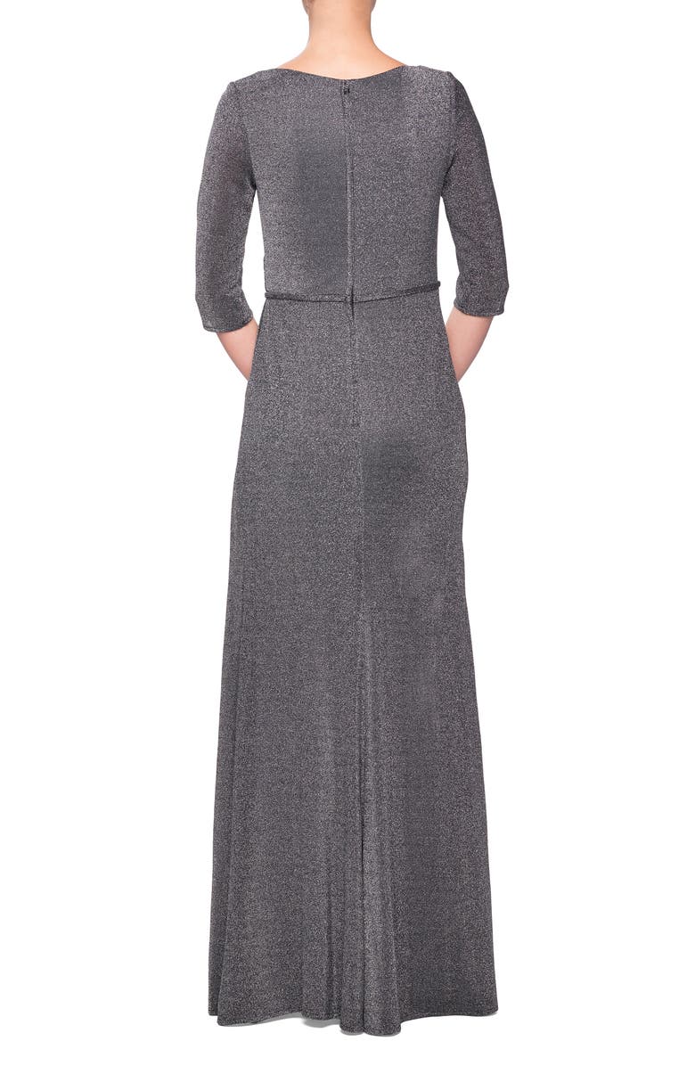 La Femme Sparkle Column Gown, Alternate, color,