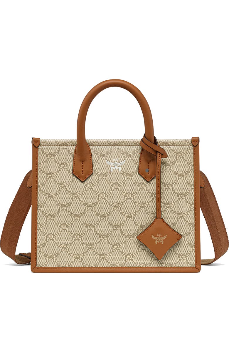 MCM Lauretos Coated Canvas Tote, Main, color,