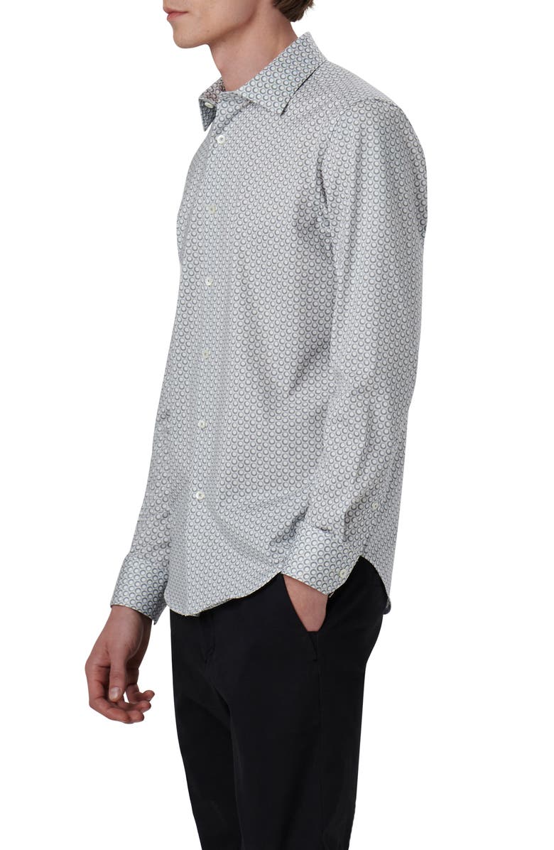 Bugatchi James OoohCotton<sup>®</sup> Circle Print Button-Up Shirt, Alternate, color, 