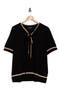 Double Tip Tie Neck Sweater