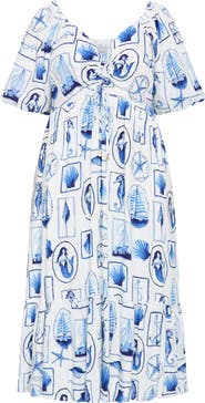 City Chic Giselle Allover Print Maxi Dress