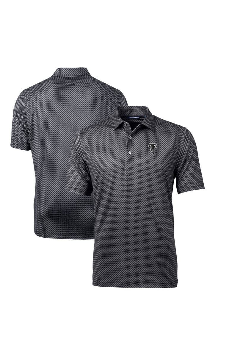 Cutter & Buck Men's Cutter & Buck Black Atlanta Falcons Throwback Logo Pike Banner Stretch Polo, Alternate, color, Black