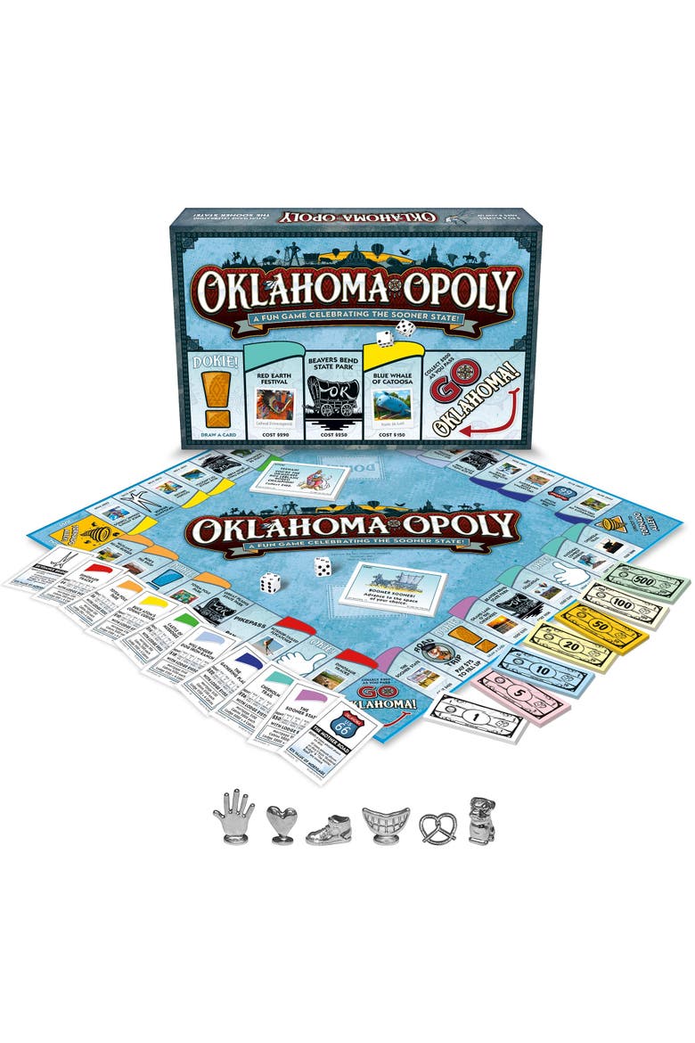Oklahoma Opoly Board Game, Alternate, color, Multicolored