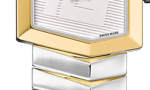 Balmain Women's Swiss Teffetas Two-tone Stainless Steel Bracelet Watch 35mm In White