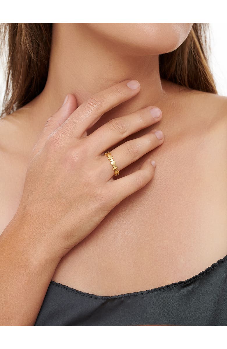 DEVATA Oval Link Ring in Gold Plated Sterling Silver, Alternate, color, Yellow Gold