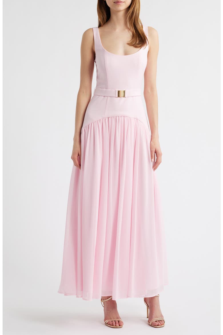 Drop Waist Sleeveless Maxi Dress, Main, color, PINK