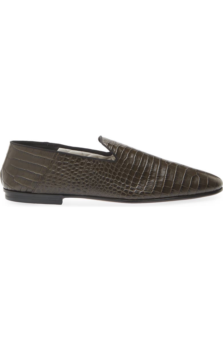 TOM FORD Steven Alligator Embossed Slipper, Alternate, color, Musk