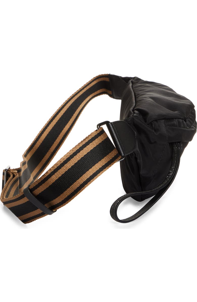 Brunello Cucinelli Monili Detail Technical Nylon Belt Bag, Alternate, color,