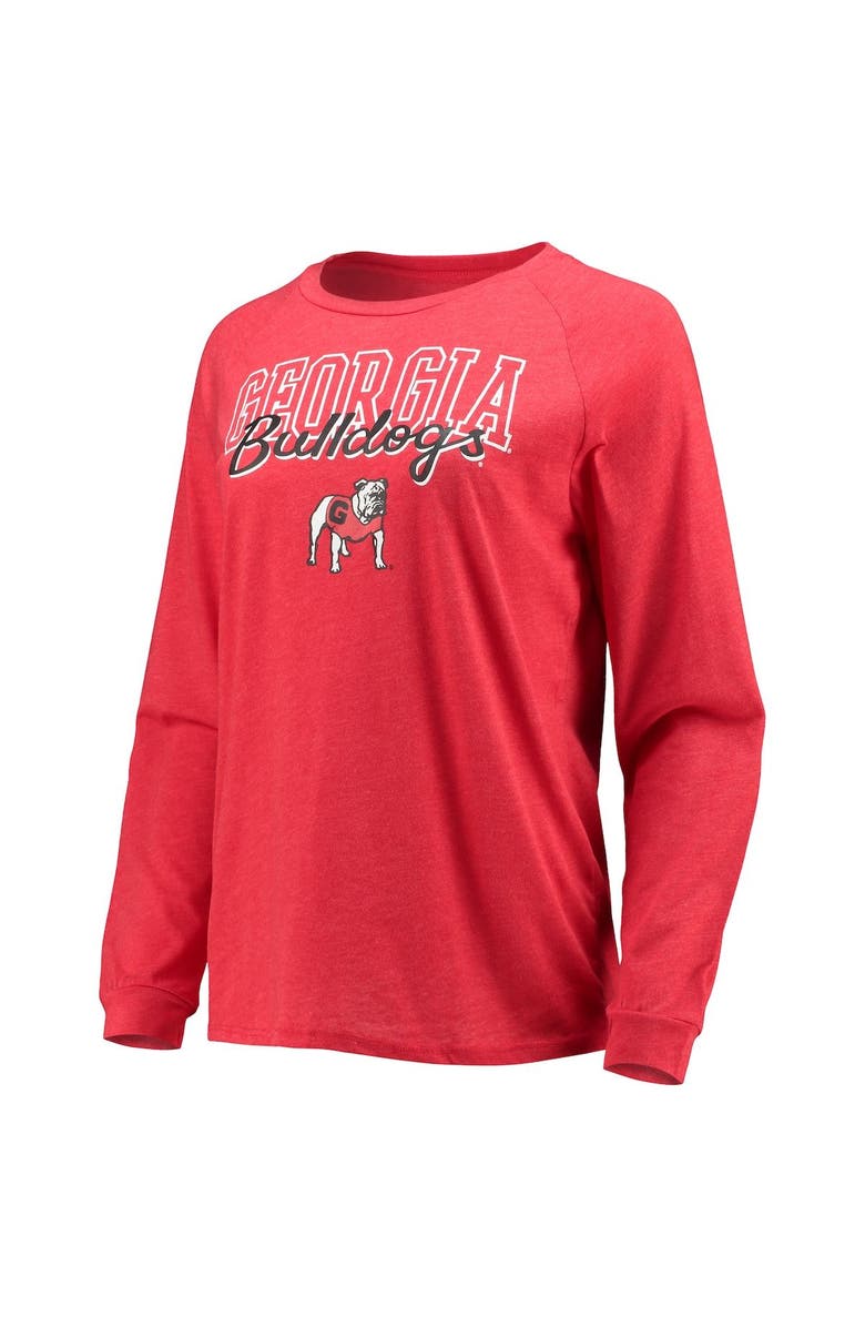 CONCEPTS SPORT Women's Concepts Sport Red/Gray Georgia Bulldogs Raglan Long Sleeve T-Shirt & Shorts Sleep Set, Alternate, color, 
